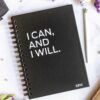 Bullet Journal / Dotted Notebook hard cover spiral - I can